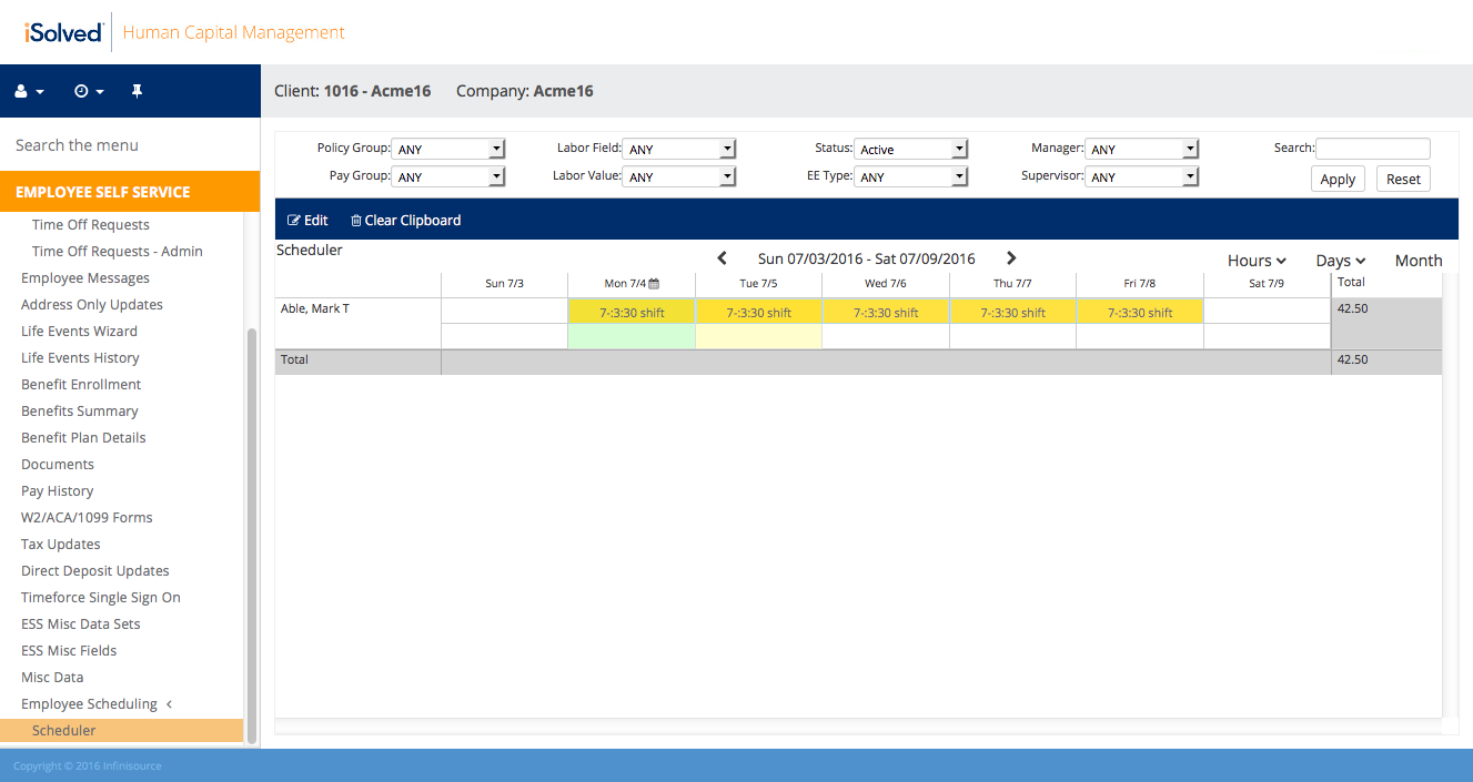 time attendance software isolved hcm