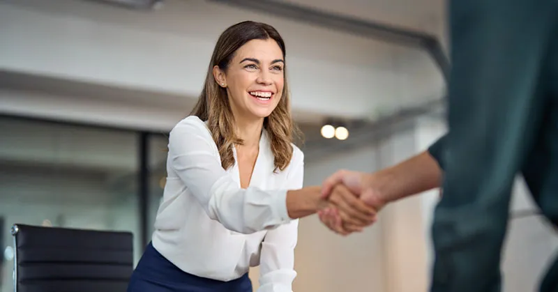 smiling businesswoman